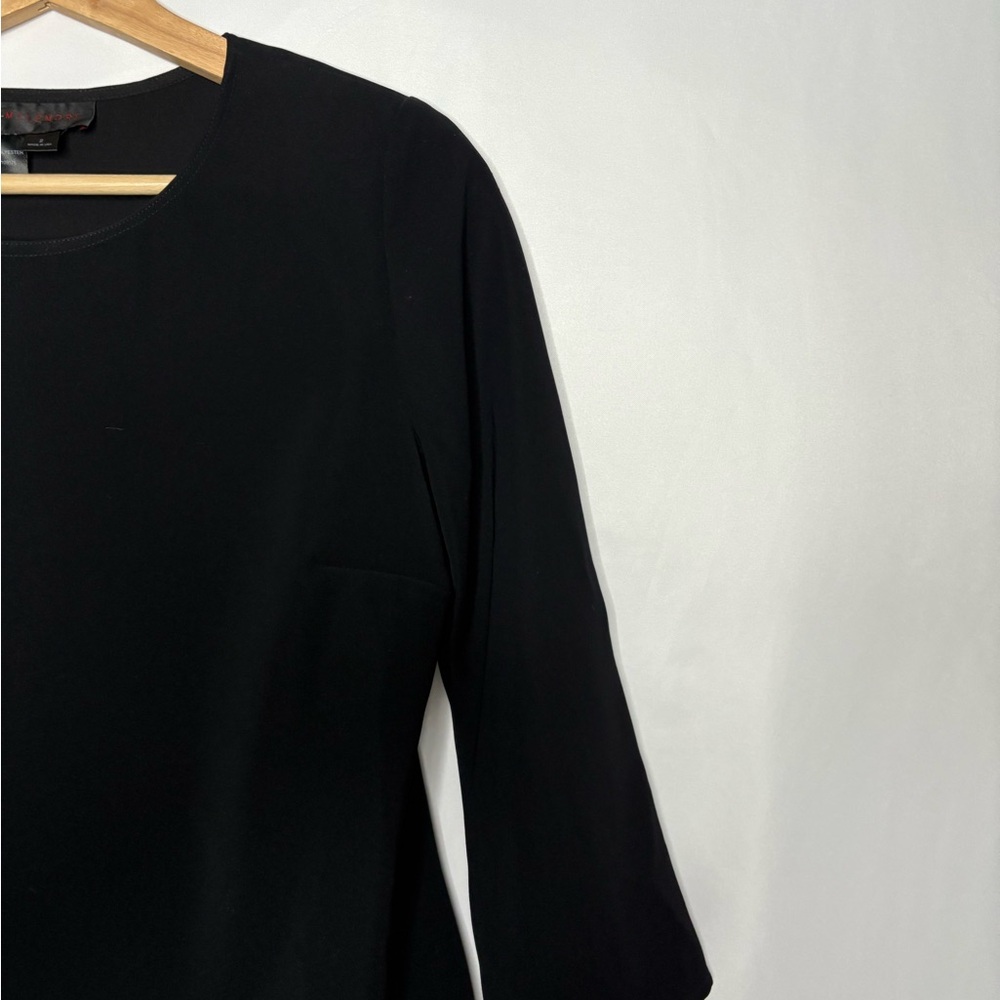 Nina Mclemore Top Blouse Black 3/4 Sleeve Size 2 - Picture 4 of 6